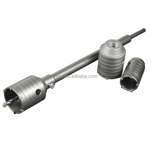 Forets à <span class=keywords><strong>béton</strong></span> 30-160 mm SDS Plus en alliage de carbure de tungstène finition sablée pour maçonnerie et murs en ciment – Jeu de scies cloches - Product Image 1