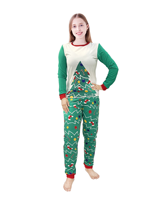 Pyjamas de famille assortis, imprimé arbre de Noël, vêtements de nuit doux, respirants, respectueux de la peau, tenue de vacances à manches longues pour toute la famille