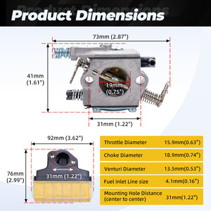 Kit de carburateur Ms250 pour moteur Ms230 Ms210 021 023 025, pièces de rechange, système de carburant mécanique - Product Image 4