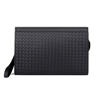 Sac Serviette d'Affaires Classique en Cuir PU Tissé Personnalisé Usine pour Homme, Pochette de Mode et Sac à Main pour Homme