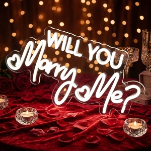 Insegna al Neon Personalizzabile in Acrilico 'Sposami' con LED a Risparmio Energetico per Proposte di San Valentino e Compleanni - Product Image 6