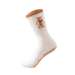Chaussettes de Pilates antidérapantes personnalisées, chaussettes de yoga antidérapantes taille unique, motif chiot, chaussettes de Pilates antidérapantes - Product Image 5