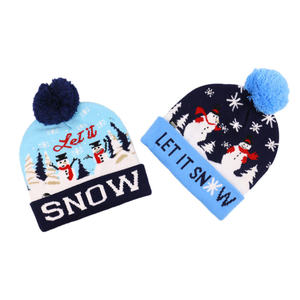 <span class=keywords><strong>Bonnet</strong></span> <span class=keywords><strong>en</strong></span> acrylique tricoté personnalisé avec personnage de dessin animé, broderie, doux, chaud, style ski, tissu courant, unisexe, pour adulte - Product Image 1
