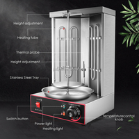 Four à rôtir électrique commercial en acier inoxydable pour dinde Doner Kebab Four à rôtir vertical pour poulet à barre rotative 110v