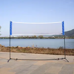 Equipo de deportes al aire libre práctica plegable acero bádminton Cricket cancha de tenis raqueta Simple portátil ajustable Pickleball red