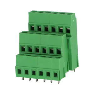 Fabricantes design novo verde 3 pinos levantador bloco terminal 5.0 5.08 conector