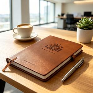 Carnet en PU avec logo en relief personnalisé, léger, portable, pour la prise de notes quotidiennes, journal - Product Image 6