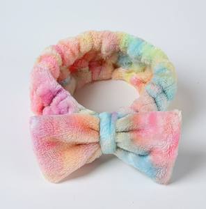Nouvelle bande de cheveux de lavage de visage arc-en-ciel bandeau en éponge bandeau large bande - Product Image 5