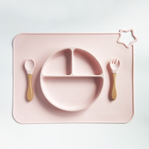 <span class=keywords><strong>Assiette</strong></span> à ventouse en silicone de qualité alimentaire antidérapante, divisée, pour tout-petits, enfants, bébés - Product Image 5