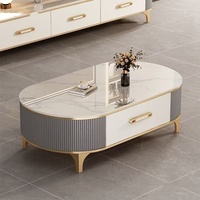Meuble TV et Table Basse en Bois Massif de Luxe Moderne, Design Simple et Élégant pour Petit Salon, Fabrication Artisanale