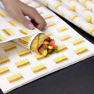 Papel de Envolver para Hamburguesas y Rollos de Pollo, Resistente al Aceite, con Logotipo Personalizado, Papel de Embalaje para Sándwiches a Prueba de Grasa - Product Image 2