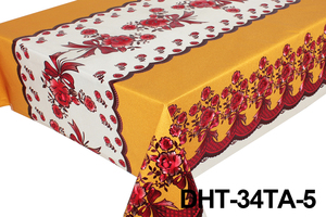 Mantel <span class=keywords><strong>de</strong></span> Tela <span class=keywords><strong>de</strong></span> PVC Rectangular <span class=keywords><strong>de</strong></span> Lujo, Duradero, con Diseño Floral Rojo Rosado, para Bodas y Fiestas, Venta al por Mayor - Product Image 2