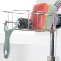 Étagère de rangement pour robinet Étagère pour serviettes de lavage Source Fabricants Évier en acier inoxydable Cuisine Salle de bain Robinet Étagère de rangement BL032103