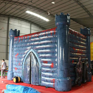 WINSUN <span class=keywords><strong>Maison</strong></span> <span class=keywords><strong>hantée</strong></span> gonflable commerciale pour Halloween, Chambre d'évasion gonflable, Château gonflable sautillant hanté - Product Image 1