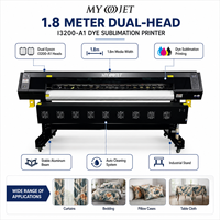 Imprimante à sublimation MYJET automatique grand format 1,8 m Double I3200 A1, 1 an de garantie, pour textile, tissu, papier transfert thermique, 42 m/h