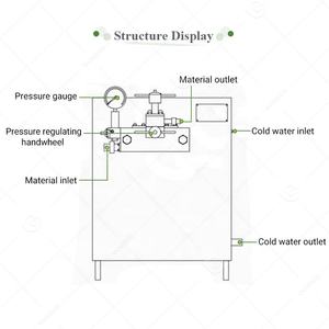 Homogeneizador de Pistón de 30l 100l de Alta Presión a Pequeña Escala para Miel, Frutas, Lácteos y Leche - Product Image 4