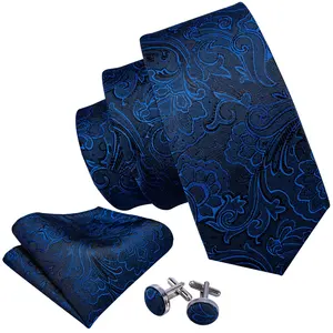 Удлиненный черный темно синий Шелковый Цветочный галстук пользовательские мужские галстуки ручной работы