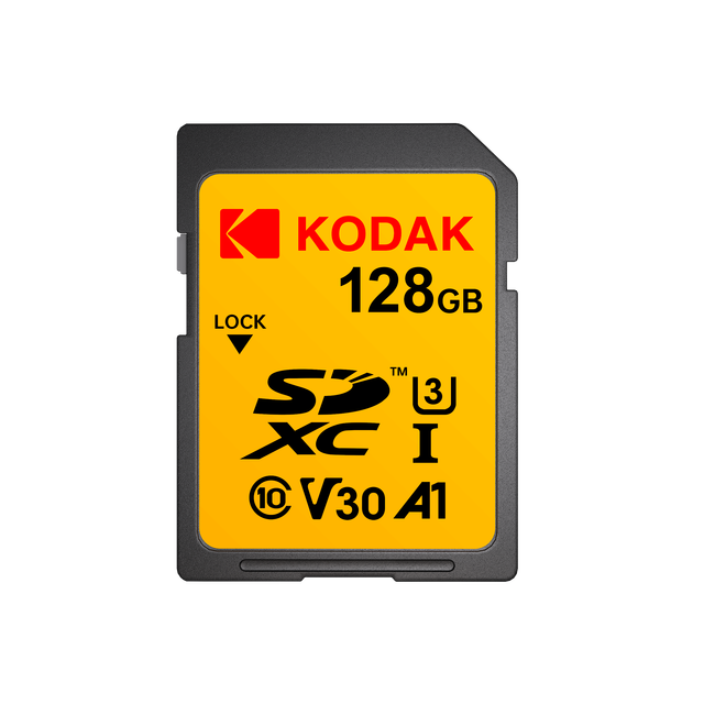 Kodak Professional SD Memory Card 128GB 64GB U3 A1 100Mb/s Read Speed Plastic Material for Video Cameras