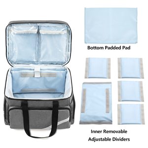 Bolsa Médica con Ruedas y Carro Desmontable, Bolsa Rodante para Enfermería con Divisores Extraíbles, Bolsas de Diseño Personalizadas para <span class=keywords><strong>Insulina</strong></span> - Product Image 3