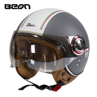 Casque de moto rétro en ABS unisexe, demi-casque toutes saisons pour scooters électriques, certifications européennes 3C