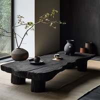 Table basse de salon personnalisable en bois de camphre massif, style artistique et discret, pour usage en gîte ou hôtel, aucun assemblage requis, mobilier