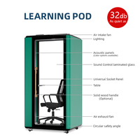 Cabines de bureau acoustiques modernes préfabriquées, cabine téléphonique insonorisée avec design modulaire, cabine d'enregistrement sonore portable, insonorisation 32 dB