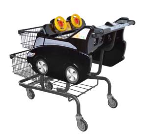 รถเข็นพับได้พลาสติกและโลหะ 2 ชั้นลายการ์ตูนสําหรับเด็ก รถเข็นเด็ก รถเข็นช้อปปิ้งสําหรับเด็ก - Product Image 2