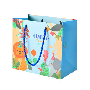 Bolsas de Papel Impresas con Dibujos Animados Creativos Personalizadas, Bolsa de Papel para Regalo de <span class=keywords><strong>Cumpleaños</strong></span> del Día del Niño para Niños y Niñas, Baby Shower, Fiesta de <span class=keywords><strong>Cumpleaños</strong></span> - Product Image 5