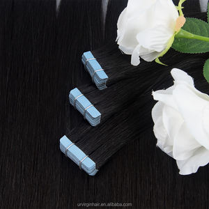 Extensions de cheveux humains en ruban adhésif Yuanzhen, cheveux humains russes naturels, cuticule complète, super double trame, Remy - Product Image 2