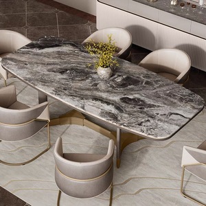 Luxury <strong>Dining</strong> <strong>Table</strong> Set European 8 Seater Rectangle Contemporary <strong>Dining</strong> <strong>Table</strong> Set Modern <strong>Dining</strong> <strong>Room</strong> <strong>Table</strong> - Product Image 6