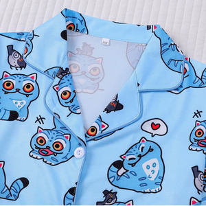 Conjunto de Pijama Casual y Cómodo con Cintura Elástica para el Verano, Camiseta y Pantalones Cortos con Estampado de Dibujos Animados Kpop Demon Hunters - Product Image 2