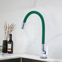 Robinet de cuisine moderne à une poignée Robinet d'eau en zinc et mélangeur d'évier Fonction eau chaude et froide pour hôtels