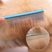 Peigne démêlant écologique en acier inoxydable pour chats et chiens, outil de toilettage pour poils longs