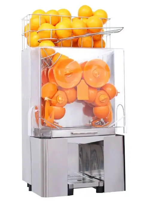 Extractor de zumo de frutas frescas, máquina exprimidora de zumo automática, comercial, 15-20 piezas por minuto