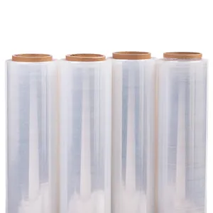 Chine gros filme strech 25 micras jumbo lldpe film stretch 1/2/4/43/50 kg 20mc x500mmx 250m rouleaux wrap film stretch plastique