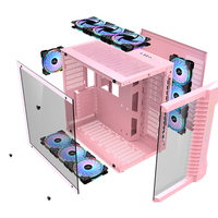 Boîtier PC Gaming Rose SNOWMAN, livraison directe usine, format Mid-Tower, faible MOQ, ATX avec USB 2.0/3.0