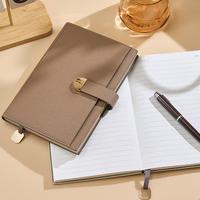 Journal en cuir élégant avec porte-stylo-Carnet à couverture rigide avec logo imprimé personnalisé-Agenda professionnel avec poche