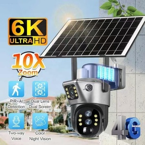 V380Pro 12MP 6K 10X Optical Zoom 4G SIM Solar CCTV <b>Camera</b> Security Outdoor Human Track Color Night Vision Wifi PTZ IP66 <b>Camera</b> - Product Image 1