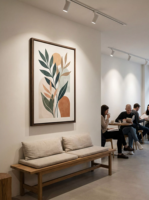 Cadre flottant moderne en MDF éco-responsable fait main de qualité supérieure pour peinture à l'huile professionnelle, décoration murale de qualité pour exposition