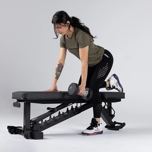 Banco de Pesas Plegable y Ajustable Rouser Fitness con Funciones para <span class=keywords><strong>Abdominales</strong></span> e Inclinación, Capacidad de 85 lb - Product Image 1