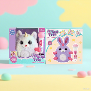 Bonito juguete de unicornio Musical iluminado con micrófono reconfortante de felpa mejor calificado para la hora de acostarse de los niños - Product Image 5