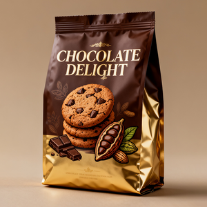 Sac plat à fond carré imprimé sur mesure de qualité alimentaire pour les emballages de pâtes, de chocolat, de biscuits et d'aliments - Product Image 2