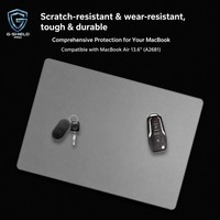 Casing Keras Transparan Matte dengan Penyangga untuk MacBook Air 13.6/15.3 & MacBook Pro 14/16 (2026 M5/M4/M3), Tipis dan Tahan Guncangan