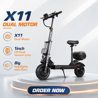 Prix de gros usine X11 48V 18Ah Trottinette électrique longue portée puissante à double moteur avec chargeur – E-Scooter OEM/ODM bienvenus
