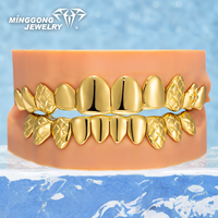 Grillz personnalisés en argent massif S925, motif gravé taillé diamant, pour dents supérieures et inférieures, style Hip Hop, bijoux de rappeur