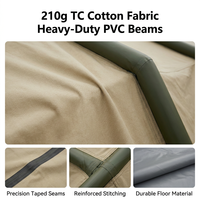 Tenda Tiup Dua Lapis Cotton Ridge Quick Start 3000mm+ Anti Air 210g Poliester Katun Untuk Berkemah di Luar Ruangan Sepanjang Musim