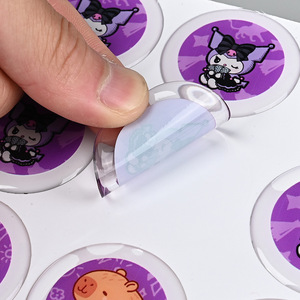 Pegatinas de Resina Epoxi Wei Hao, Etiquetas Redondas Transparentes Autoadhesivas de Dibujos Animados de Sanrio para Promoción - Product Image 1