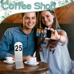 ป้ายเลขโต๊ะสแตนเลสสองด้าน LANJO 1-25 สำหรับร้านอาหาร งานแต่งงาน ที่นั่งคาเฟ่ - Product Image 4