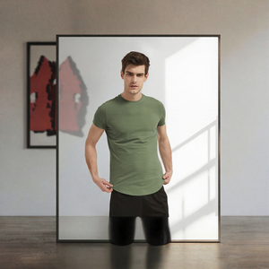 T-shirt en jersey 100 % coton pour homme, respirant, séchage rapide, écologique, 180 g, uni, manches courtes, col rond, décontracté, pour tous les jours - Product Image 3
