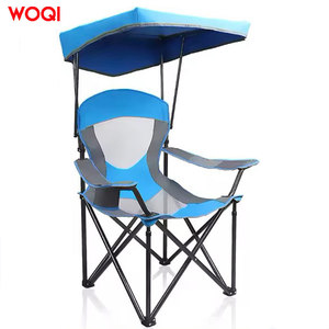 Silla de Camping Plegable Portátil Woqi con Toldo, Silla de Playa Azul Cielo, 53.1 Pulgadas de Altura - Product Image 4